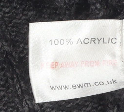 James Pringle Men's Grey Cable-Knit Pullover Jumper, M