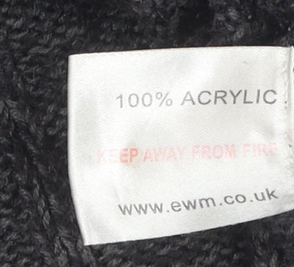 James Pringle Men's Grey Cable-Knit Pullover Jumper, M