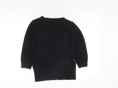 Red Herring Women's Black Basic Knit Top, Size 2