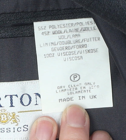 Mens UK Size 42 Burton Regular Black Suit Jacket