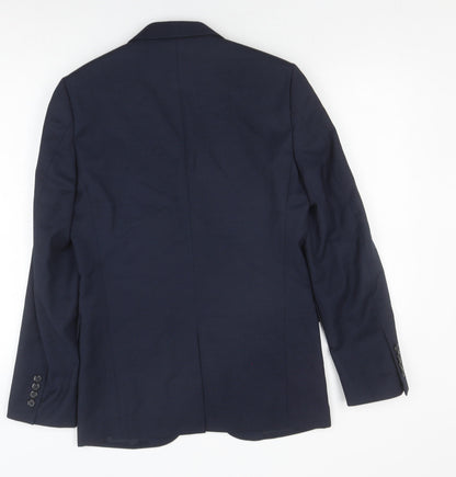 Mens UK Size 34 DKNY Regular Blue Suit Jacket