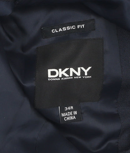 Mens UK Size 34 DKNY Regular Blue Suit Jacket