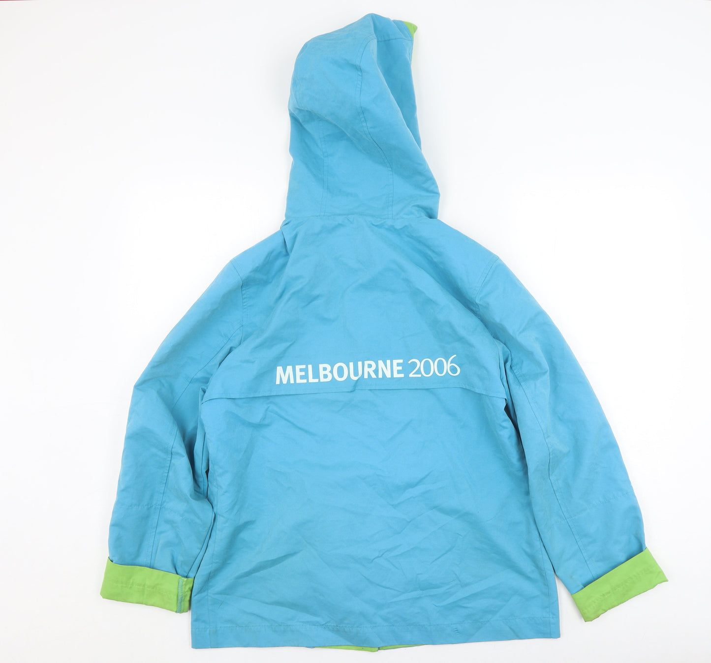 Team 2006 Blue Unisex Rain Jacket M Sports Logo