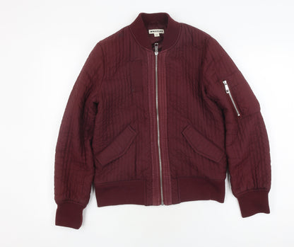 Whistles Men's Red Bomber Jacket S - Polyester Quilted