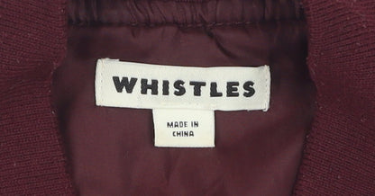 Whistles Men's Red Bomber Jacket S - Polyester Quilted