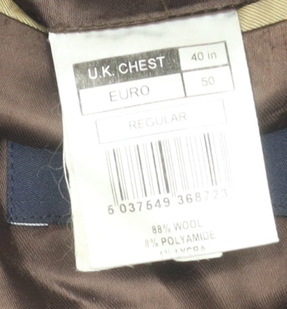 Mens UK Size 40 Jasper Conran Regular Black Suit Jacket