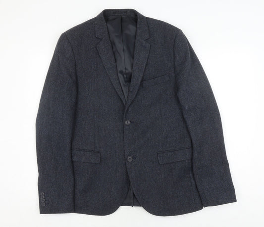 Mens UK Size 40 Topman Regular Grey Suit Jacket