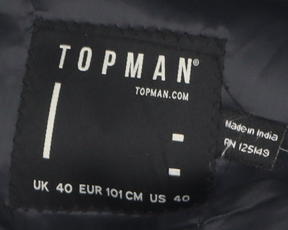 Mens UK Size 40 Topman Regular Grey Suit Jacket