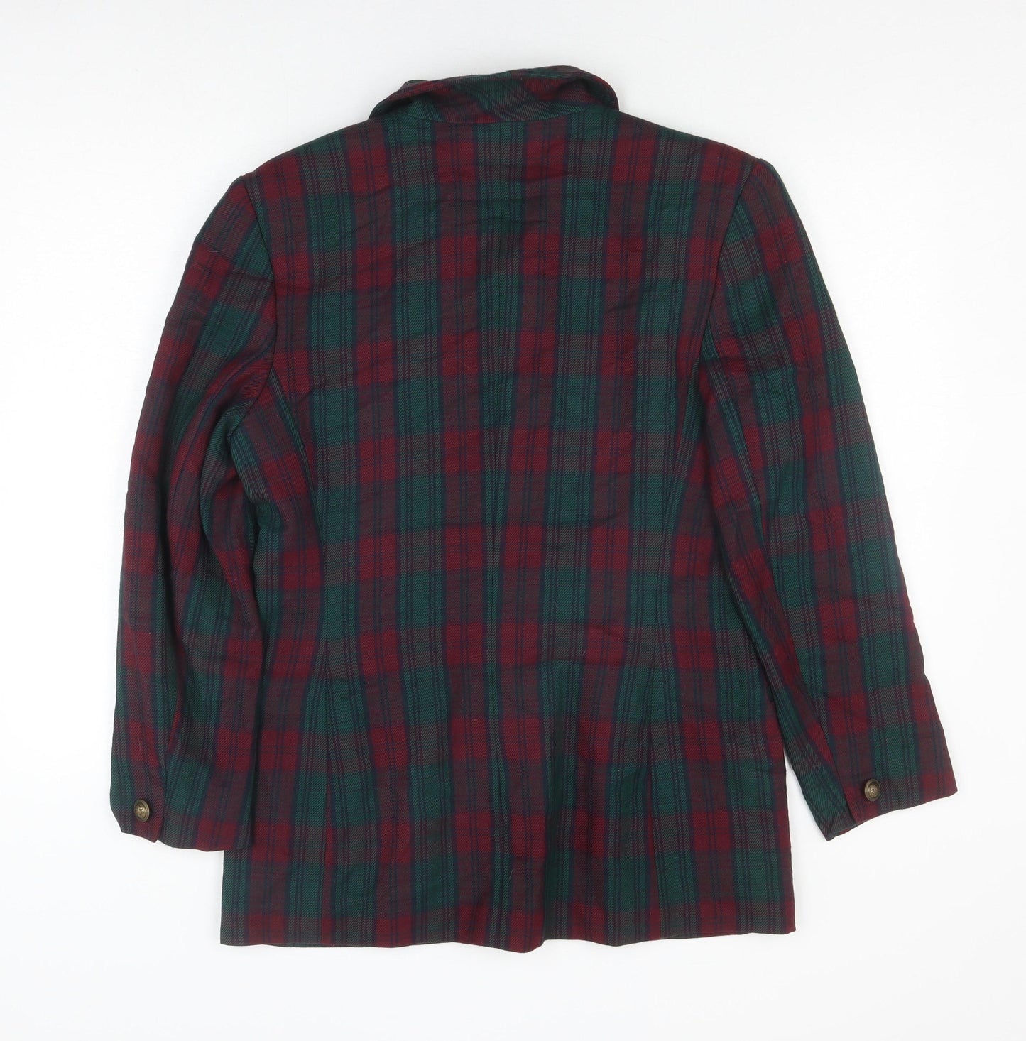 Rena Rowan Plaid Blazer Women’s 10 Multicoloured Wool