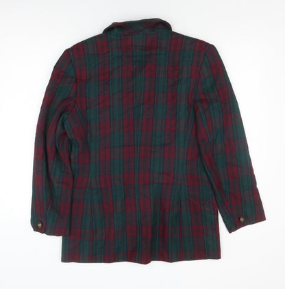 Rena Rowan Plaid Blazer Women’s 10 Multicoloured Wool