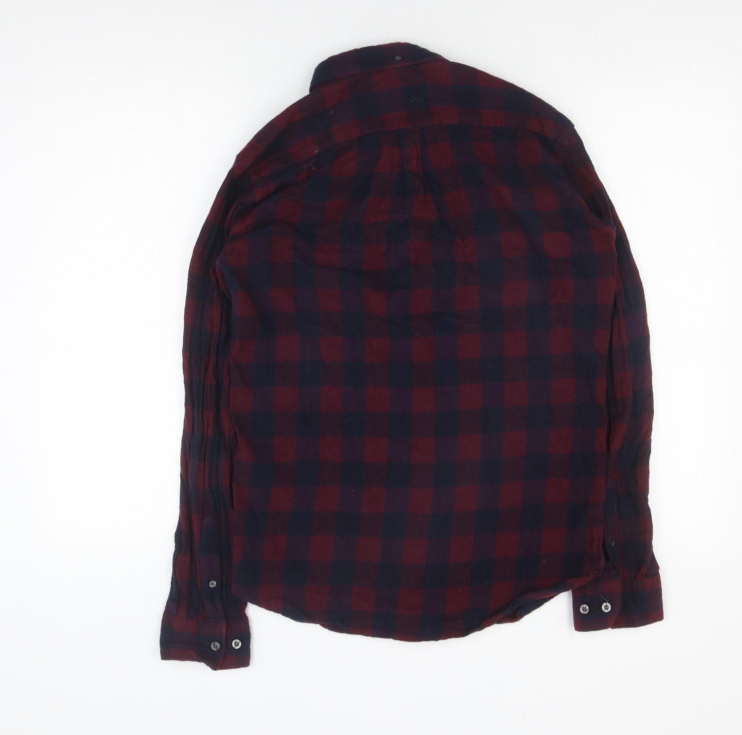 French Connection Men's Red Check Cotton Shirt M