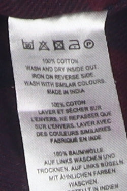 French Connection Men's Red Check Cotton Shirt M