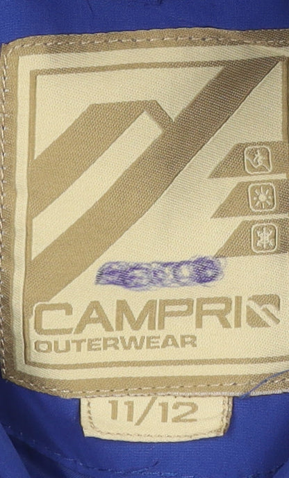 Campri Boys Blue Hooded Parka Jacket Size 11-12 Years