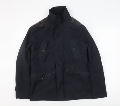 Zara Man Black Military Jacket, Size S, Men's Fashion