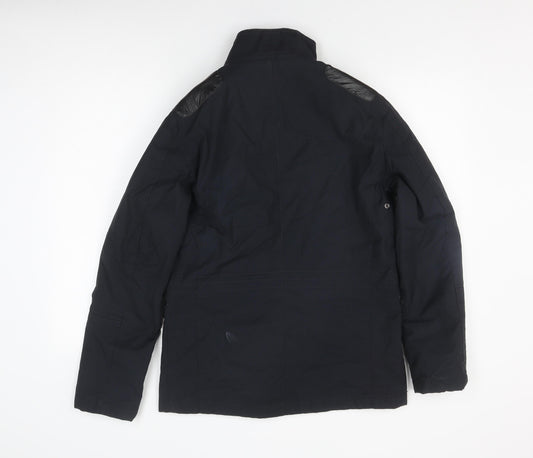 Zara Man Black Military Jacket, Size S, Men's Fashion