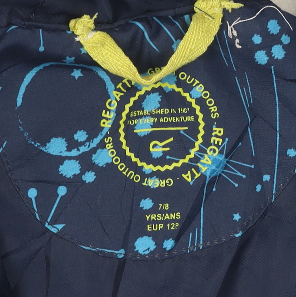 Regatta Boys Blue Puffer Jacket 8 Years Geometric Hooded