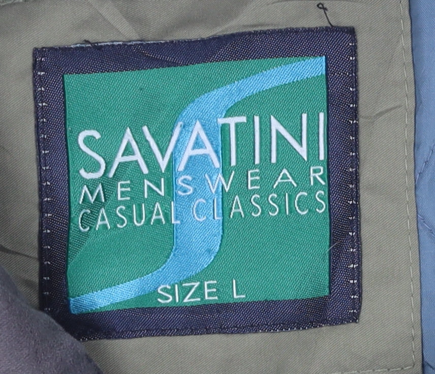 Mens UK Size L Savatini Green Parka Coat