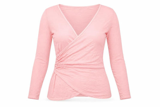 A Postcard from Brighton Women's Pink Wrap Blouse Size 4