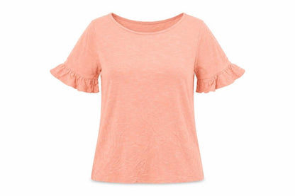 Womens UK Size M LOFT Orange Basic T-Shirt