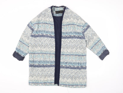 Zara Women’s Multicoloured Long Overcoat Size 8