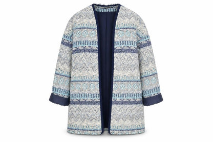 Zara Women’s Multicoloured Long Overcoat Size 8