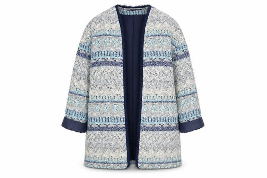 Zara Women’s Multicoloured Long Overcoat Size 8