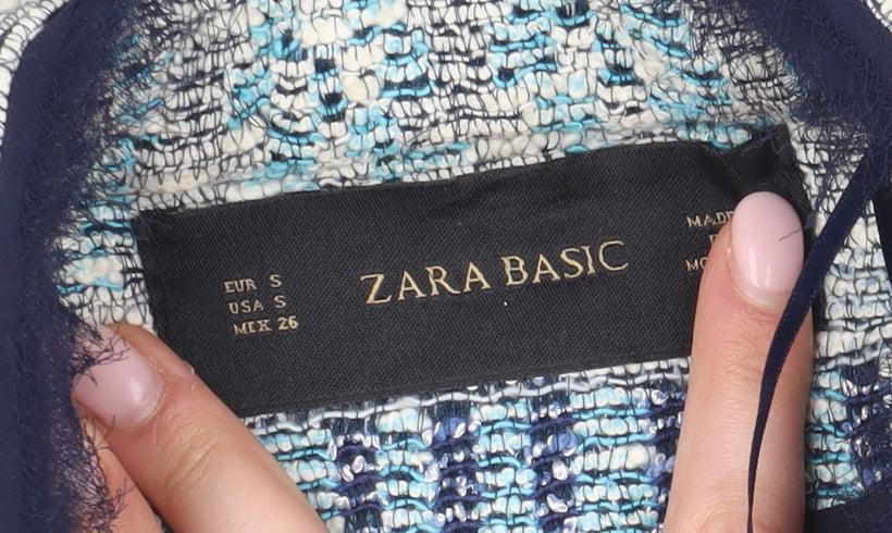 Zara Women’s Multicoloured Long Overcoat Size 8