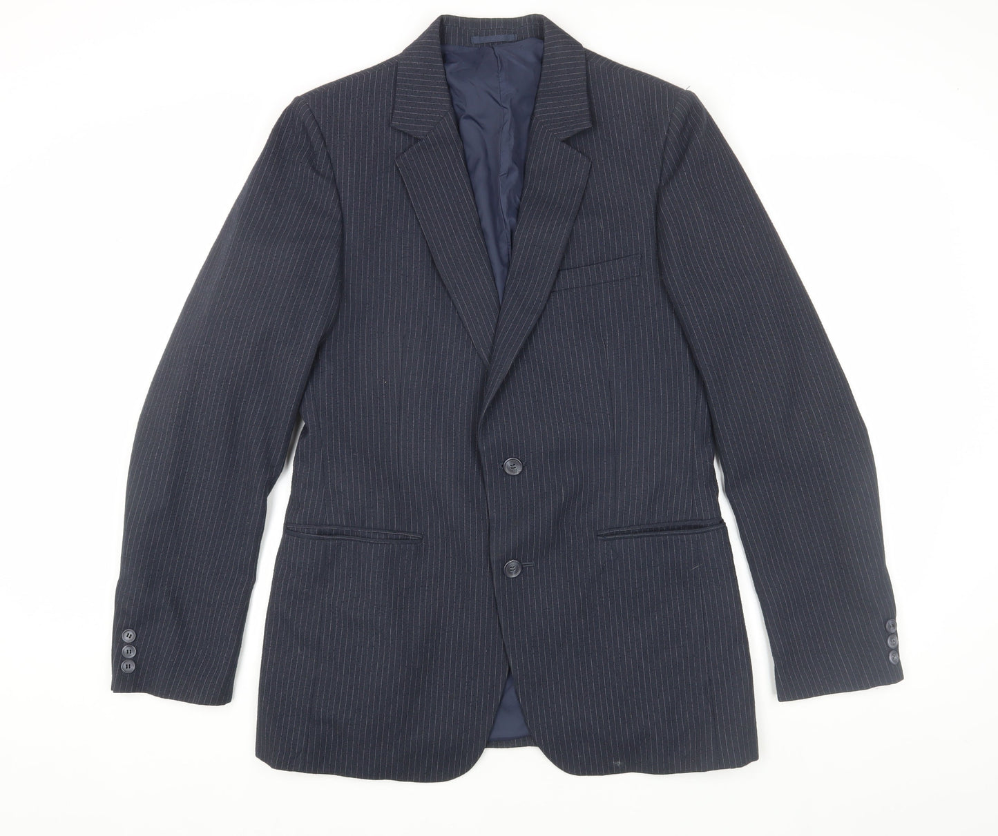 Foster Menswear Navy Pinstripe Blazer Size 38R