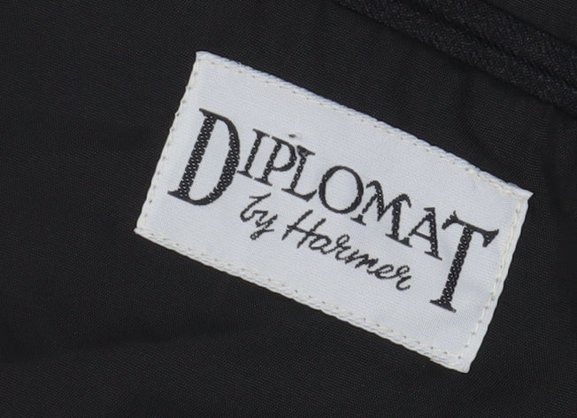 Diplomat Men's Black Blazer, Business Formal 46R