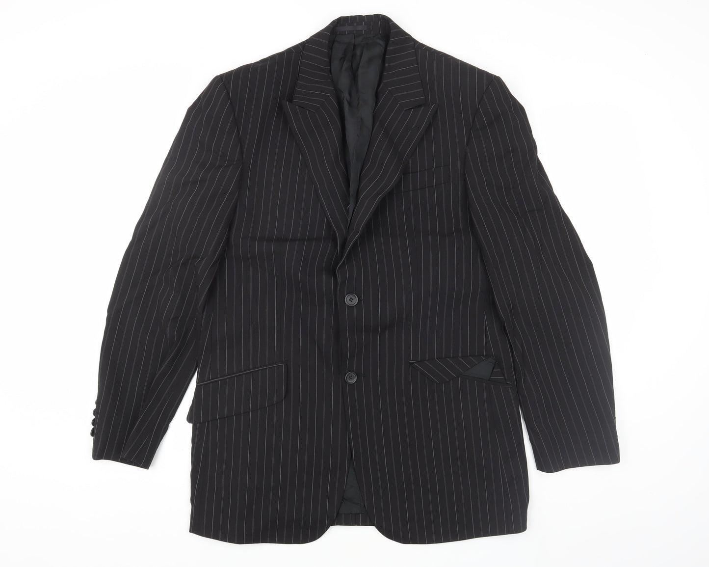 Mens UK Size 38 Tom English Regular Black Suit Jacket