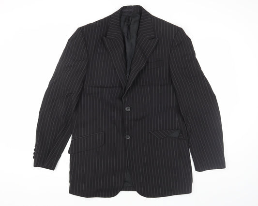 Mens UK Size 38 Tom English Regular Black Suit Jacket