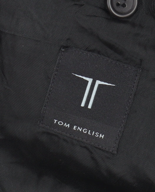 Mens UK Size 38 Tom English Regular Black Suit Jacket