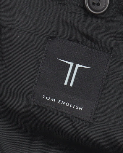 Mens UK Size 38 Tom English Regular Black Suit Jacket
