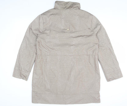 Linea Women's Beige Animal Print Mid-Length Coat