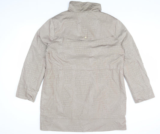 Linea Women's Beige Animal Print Mid-Length Coat