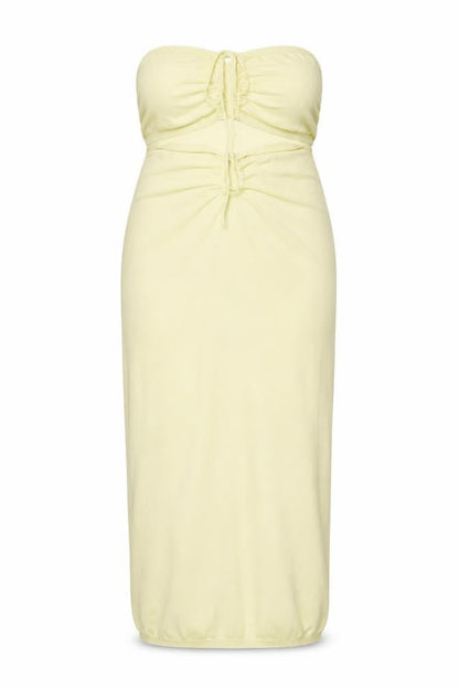 PrettyLittleThing Women's Yellow Bodycon Midi Dress M