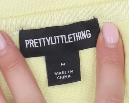 PrettyLittleThing Women's Yellow Bodycon Midi Dress M