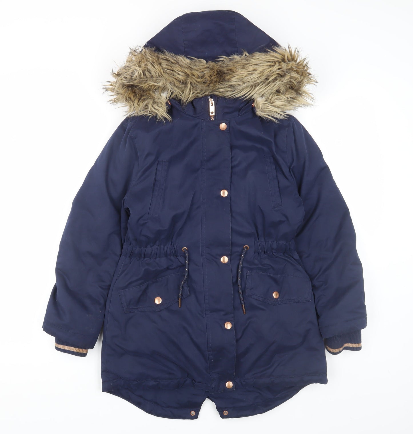John Lewis Girls Blue Parka Coat 10 Years