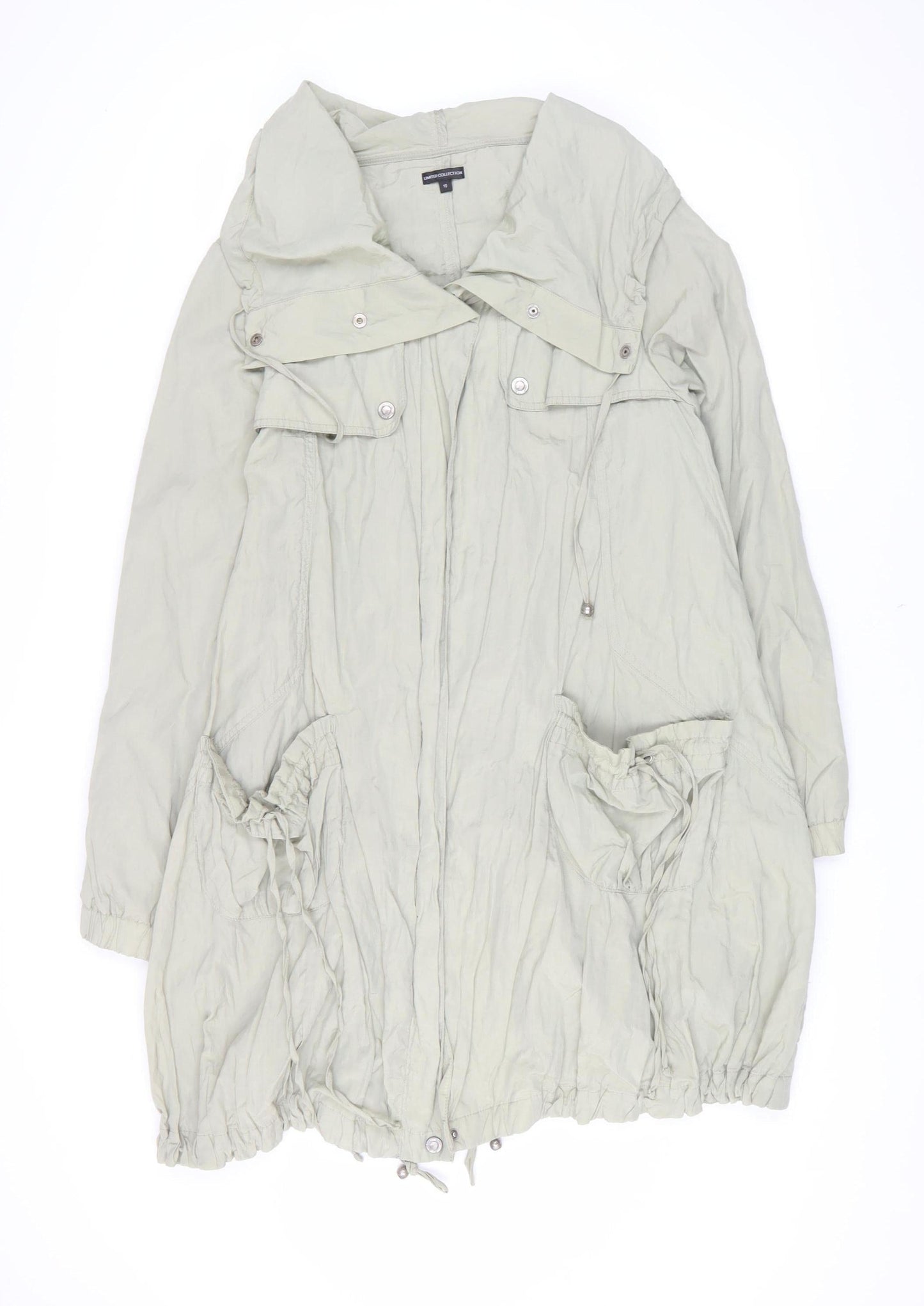 Womens UK Size 10 Marks and Spencer Green Parka Coat