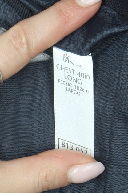Mens UK Size 40 BHS Regular Black Suit Jacket