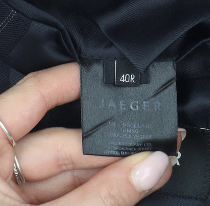 Mens UK Size 40 Jaeger Regular Black Suit Jacket