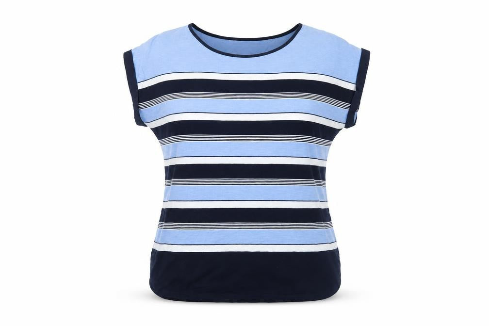 Womens UK Size M Oasis Blue Basic T-Shirt