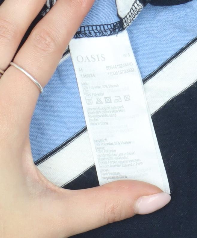 Womens UK Size M Oasis Blue Basic T-Shirt