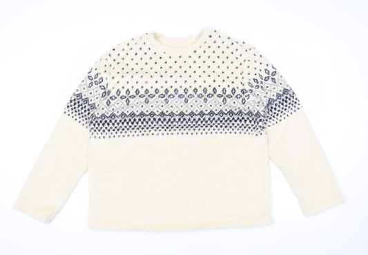 Uniqlo Unisex Ivory 2XL Pullover Sweatshirt