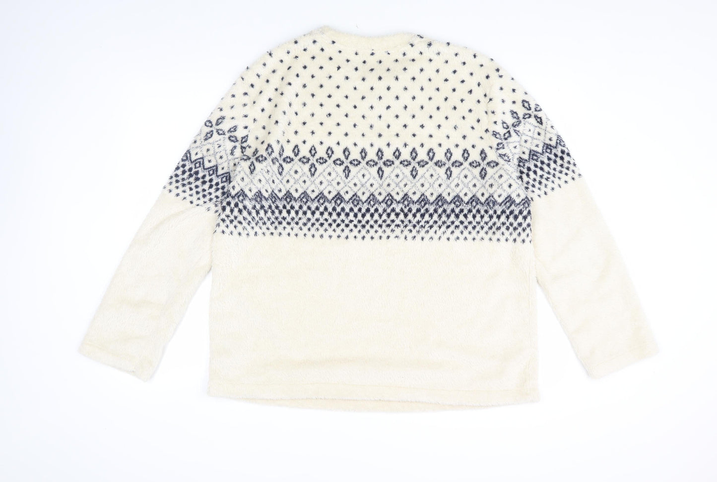 Uniqlo Unisex Ivory 2XL Pullover Sweatshirt