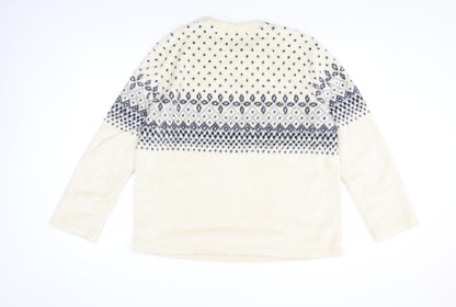 Uniqlo Unisex Ivory 2XL Pullover Sweatshirt