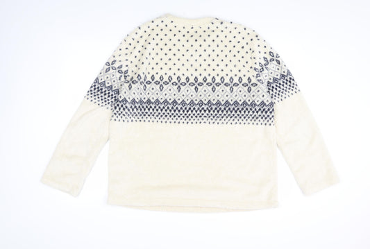 Uniqlo Unisex Ivory 2XL Pullover Sweatshirt