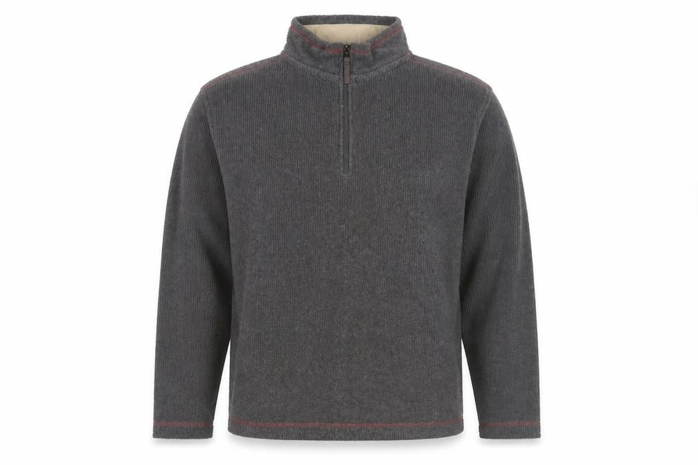 Mens UK Size L Marks and Spencer Grey 1/2 Zip Sweatshirt