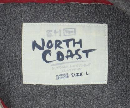 Mens UK Size L Marks and Spencer Grey 1/2 Zip Sweatshirt