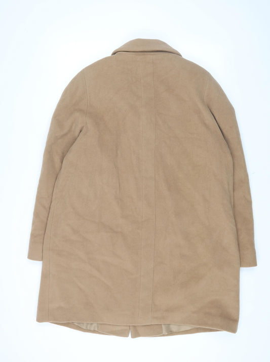 Klass Women’s Beige Wool Overcoat Size 16